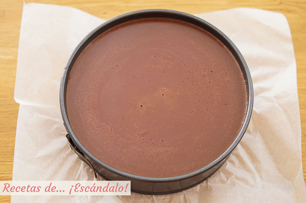 Tarta 3 chocolates con galleta