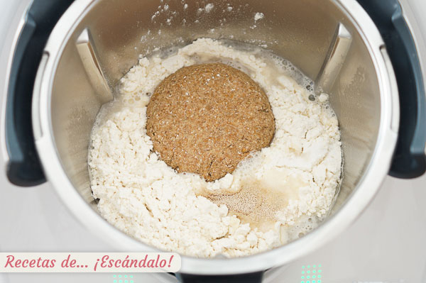 Ingredientes masa pan casero thermomix