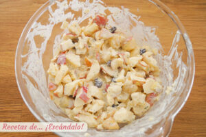 Ensalada de manzana navideña con piña, pasas y nueces - Recetas de ...