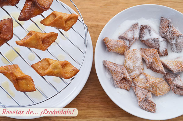 Pestinos caseros con miel o con azucar y canela