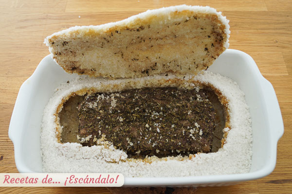 Lomo iberico a la sal con especias y hierbas