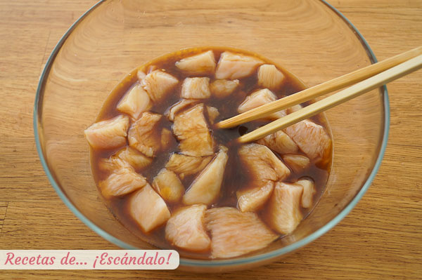 Pollo chino agridulce