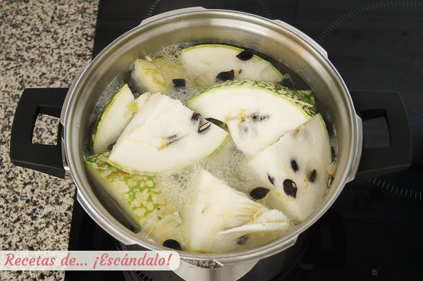 Cocer calabaza cabello de angel