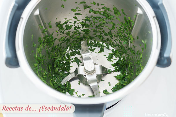 Perejil picado thermomix