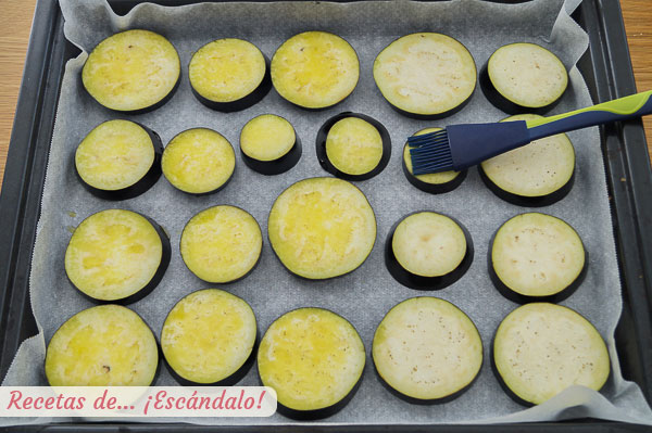 Berenjenas al horno en rodajas