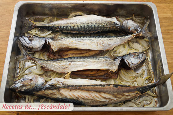 Caballa al horno