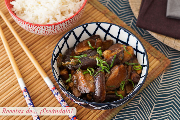 Como hacer setas shiitake salteadas con salsa de soja y cebolleta, quedan increibles