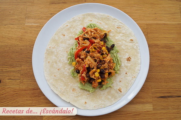 Relleno burrito pollo