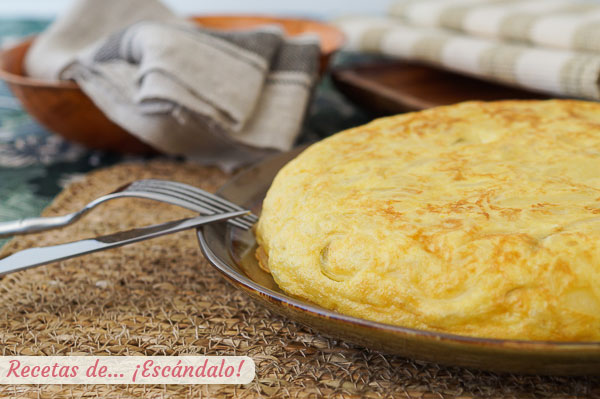 Tortilla de patatas y cebolla microondas