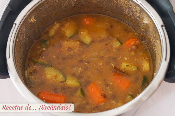 Lentejas con verduras thermomix