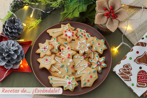 Como hacer galletas de Navidad de mantequilla y decoradas. Receta paso a paso