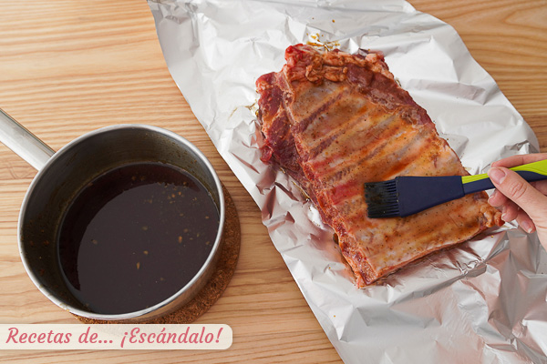 Costillas con salsa de miel