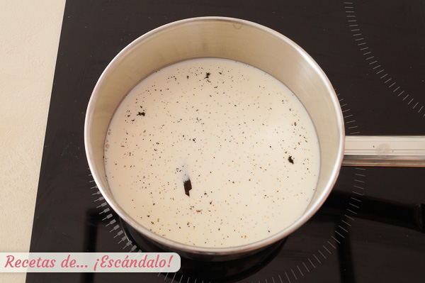 Leche infusionada vainilla crema pastelera