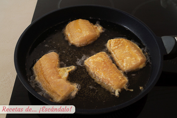 Merluza a la romana frita casera