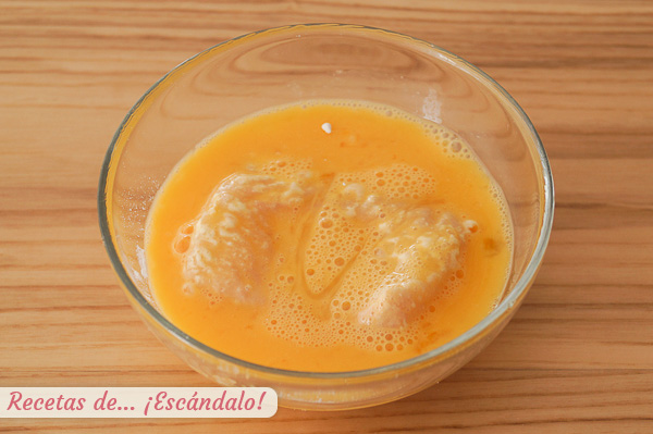 Merluza rebozada huevo batido