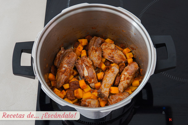 Calabaza lentejas caseras