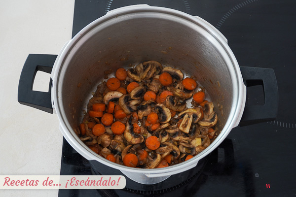 Sofrito de verduras estofado cerdo