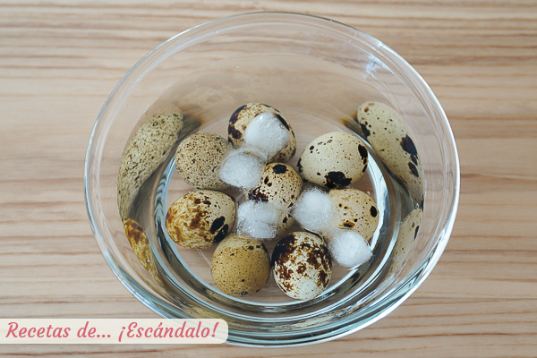 Huevos de codorniz cocidos