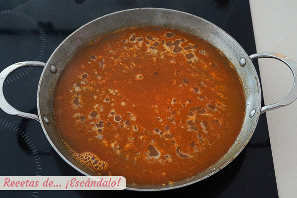 Coccion arroz con almejas