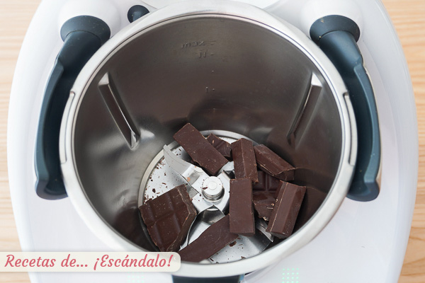 Chocolate para fundir en tableta thermomix