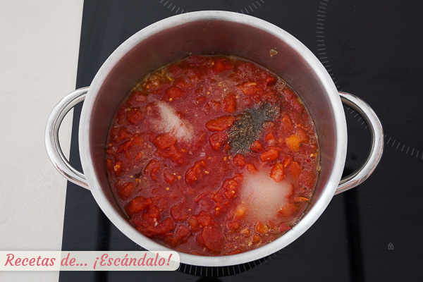 Ingredientes salsa napolitana casera