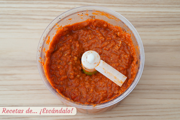 Receta muhammara salsa de pimiento y nueces