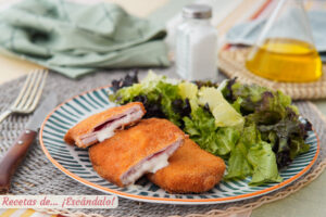 Libritos de lomo rellenos de jamón y queso