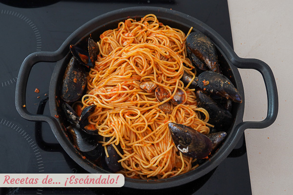 Receta de espaguetis a la marinera