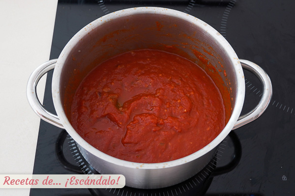 Salsa de tomate riojana bacalao