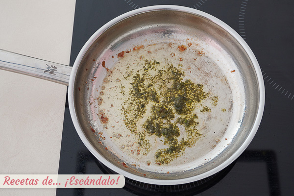 Salsa verde perejil cocinada