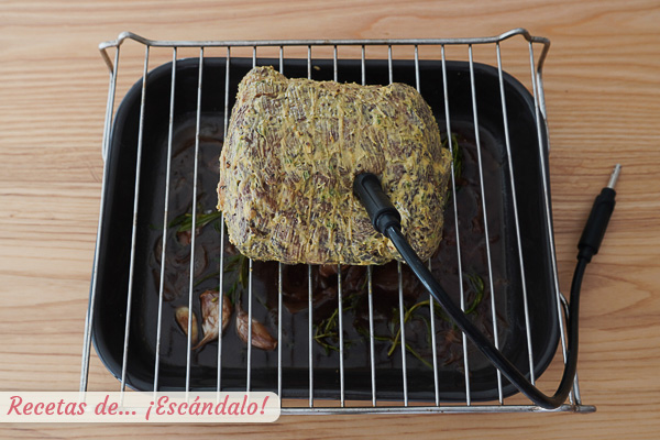 Rosbif con sonda de temperatura