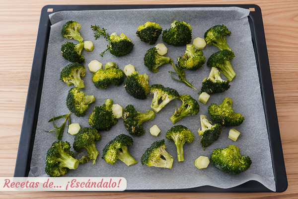 Brocoli alinado al horno