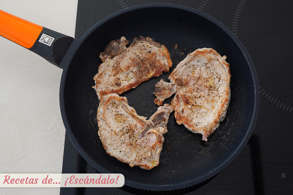 Chuletas de cerdo a la plancha