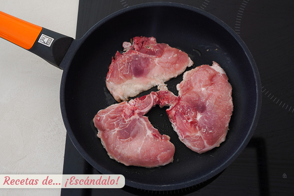 Chuletas de cerdo frescas