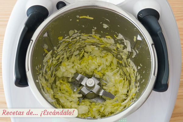 Puerro picado thermomix