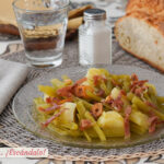 Borrajas con patatas y jamón