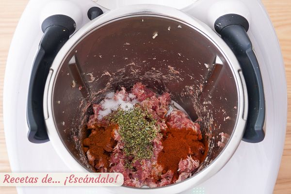 Ingredientes picadillo de chorizo casero thermomix